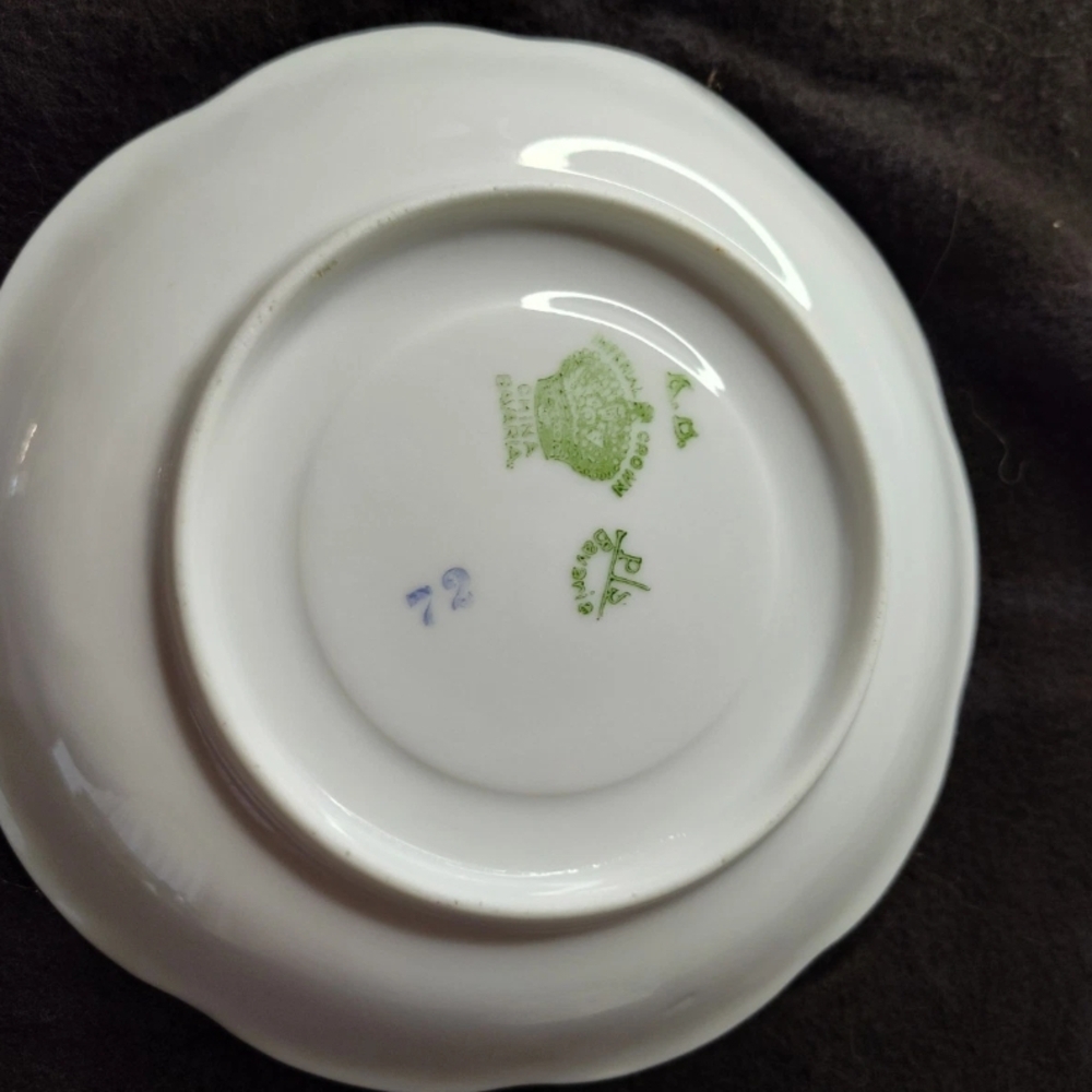 BEAUTIFUL Imperial Crown China PS Bavaria Tea Cup And Saucer (1930-1940) - Picture 2 of 5